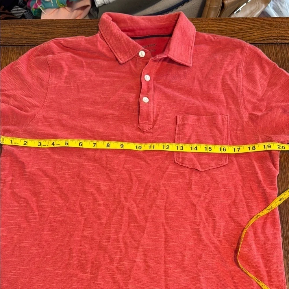 Men’s Banana Republic Red Polo Shirt Vibrant Pima Cotton size M